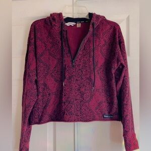 DKNY Burgundy Snake Print Hoodie